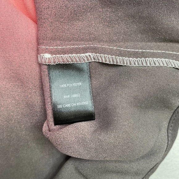 Torrid Pink Gray Ombre Dip Dye Georgette Blouse Women's Size 1/1X - Picture 6 of 8